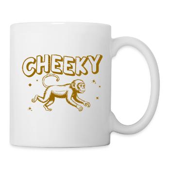 Playful Cheeky Monkey Illustration - Mug - white - Right