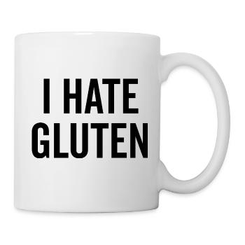 Ich hasse Gluten - Tasse - Weiß - Rechts
