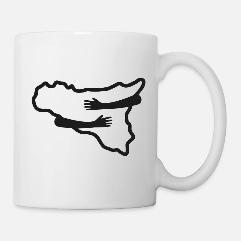 La Sicile au cœur – version minimale - Mug blanc - blanc