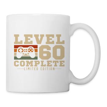 Stufe 60 abgeschlossen - Tasse - Weiß - Rechts