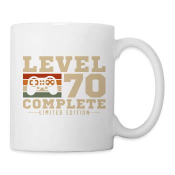 Stufe 70 abgeschlossen - Tasse - Weiß - Rechts