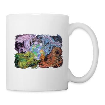 Fantasy Seasons Dragons Earth Mythology - Mug - white - Right
