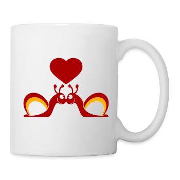 2 Snail Shell Snails Team In Love Friends - Mug - white - Right