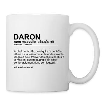 Daron Papa Cadeau Homme Humour Fête des Pères - Mug blanc - blanc - Droite