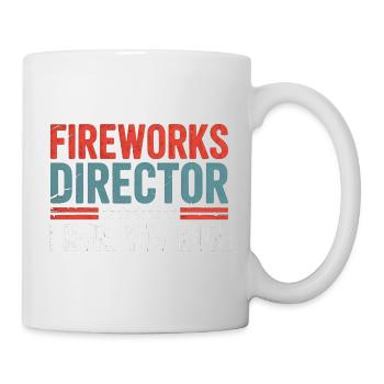Blagues amusantes du directeur des feux d’artifice 4 juillet - Mug blanc - blanc - Droite