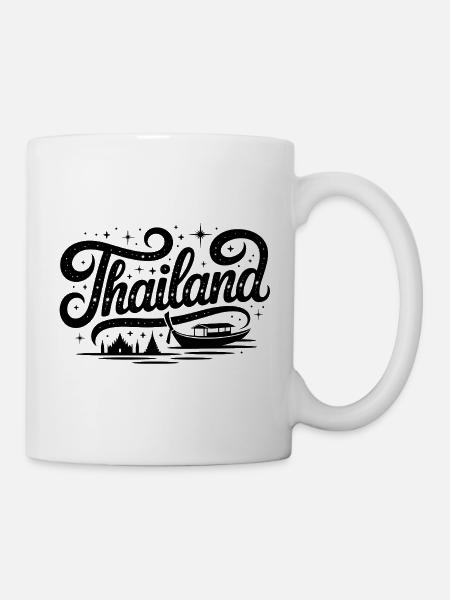 Thailand - Souvenir-Design - Tasse - Weiß