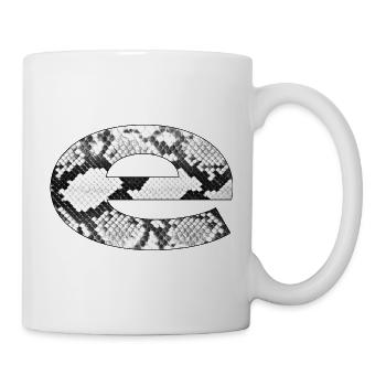 Snake pattern letter e - Mug - white - Right