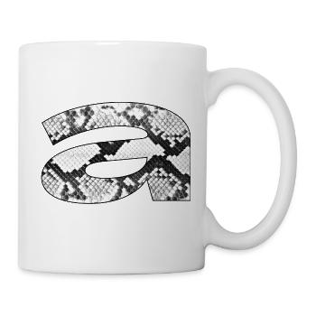 Snake pattern letter a in black and white - Mug - white - Right