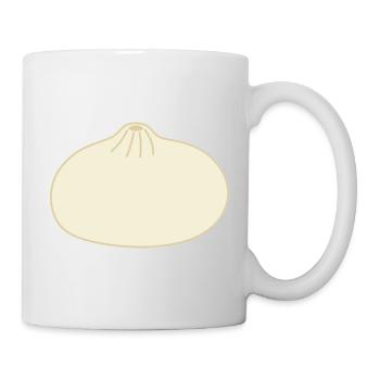 Minimalistische Bao Bun Illustration für Bekleidung - Tasse - Weiß - Rechts