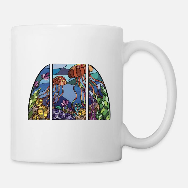 Jellyfish_Window_2 - Mug blanc - blanc
