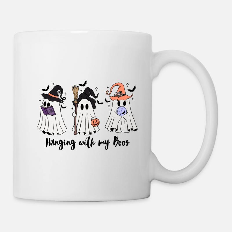 🧙 ♀️ Witchy Ghost Squad – Effrayant et mignon 👻 - Mug blanc - blanc