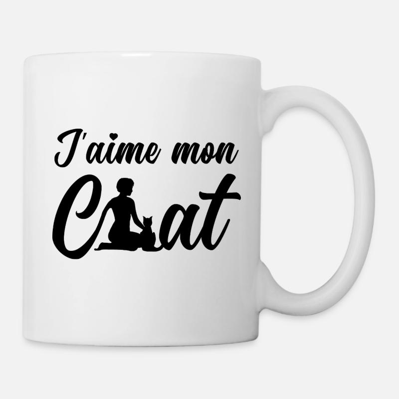 J'AIME MON CHAT !  - Mug blanc - blanc