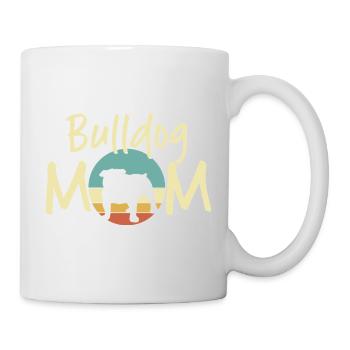 Bulldog Mom - Cadeau rétro amoureux des chiens - Mug blanc - blanc - Droite