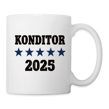 2025 Konditor Beruf Konditorei Job Arbeit Lehre - Tasse - Weiß - Rechts