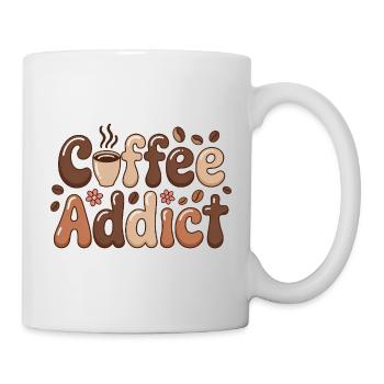 Coffee Addict Drôle d’amateur de caféine Dicton - Mug blanc - blanc - Droite