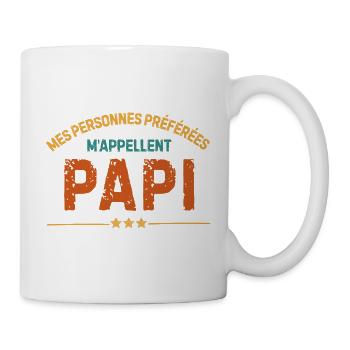 Personnalisé M'Appellent Papi Cadeau avec prénom - Mug blanc - blanc - Droite
