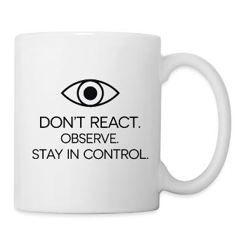 Minimalist Eye Illustration with Powerful Message  - Mug - white - Right