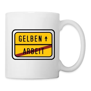 Fraude au temps de travail – Bouclier anti-travail - Mug blanc - blanc - Droite