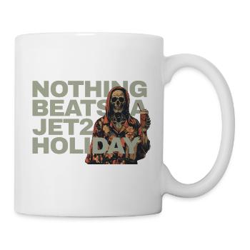 Grim Reaper in Hawaiian Shirt – Jet2 - Tasse - Weiß - Rechts
