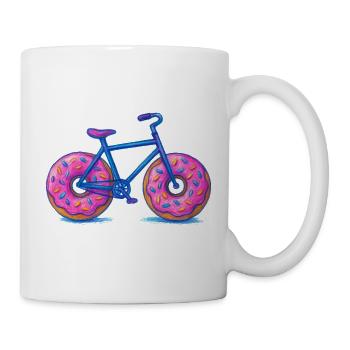Colourful Doughnut Bicycle Design - Mug - white - Right
