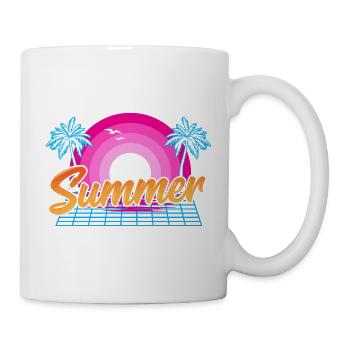 Beach Warm Weather 80s/90s Summer Sun - Mug - white - Right