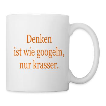Denken - Tasse - Weiß - Rechts