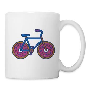 Donut Wheels Bicycle Pop Art - Mug - white - Right