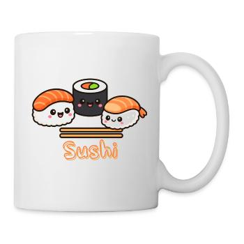 Kawaii Sushi Illustration – Cute Asia Design - Mug - white - Right