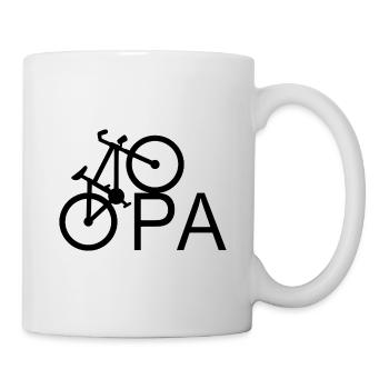 Papy Vélo Grand-père Cycliste - Mug blanc - blanc - Droite