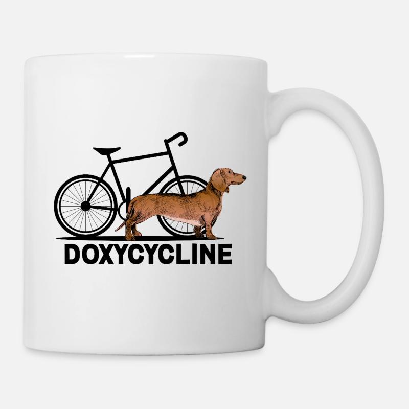 Doxycycline Grappige Dachshund Cyclus - Mug - white