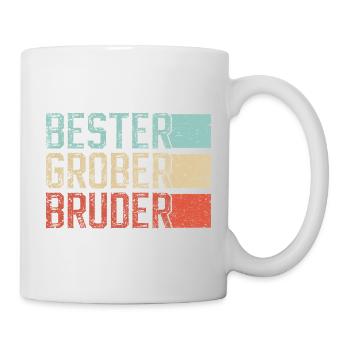 Meilleur Big Brother Retro - Mug blanc - blanc - Droite
