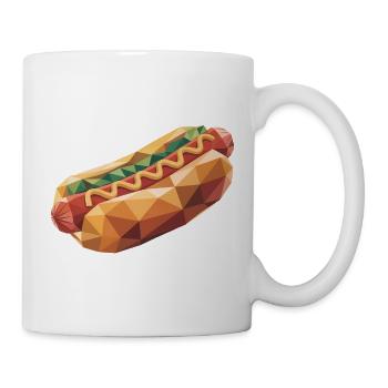 Hot Dog - Cooles Fastfood Logo - Tasse - Weiß - Rechts