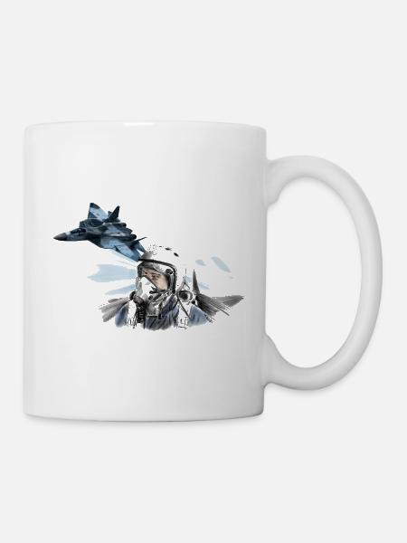 Jet Pilot - Tasse - Weiß
