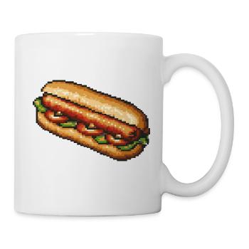 Retro Pixel Hotdog - Mug - white - Right