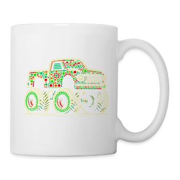 Spotty shirt Beadwork Monster Truck - Mug - white - Right