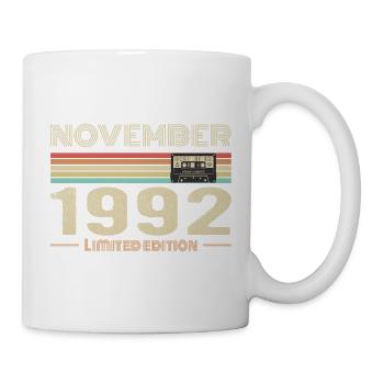 November 1992 Vintage Birthday Retro Tee - Mug - white - Right