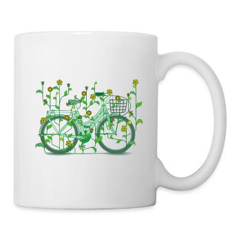 Floral Fahrrad - Bloomy Fahrrad - Tasse - Weiß - Rechts