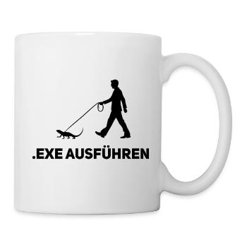 Execute .EXE – Funny Computer Scientist Shirt - Mug - white - Right