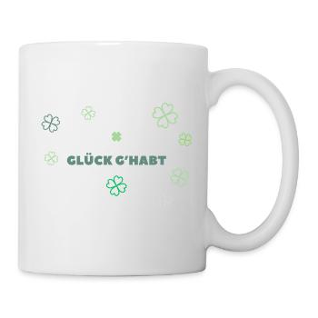 Glück g'habt - Design für positive Vibes - Tasse - Weiß - Rechts