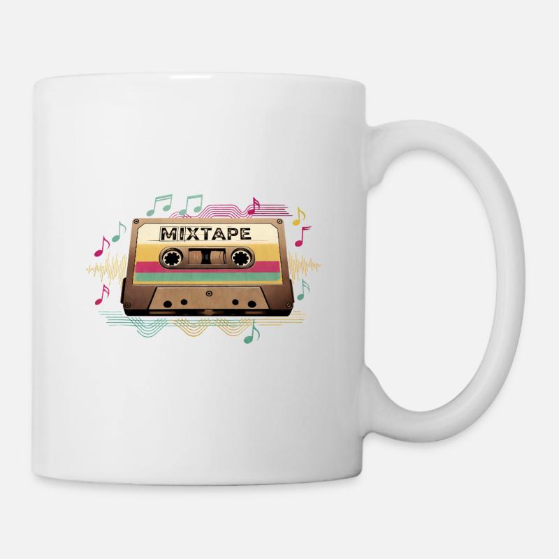 Retro Mixtape NeonNotes - Mug - white