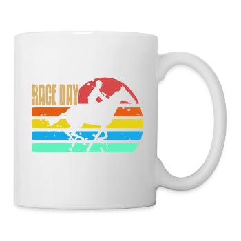 Race Day Retro Horse Racing Track Day Pride - Tasse - Weiß - Rechts