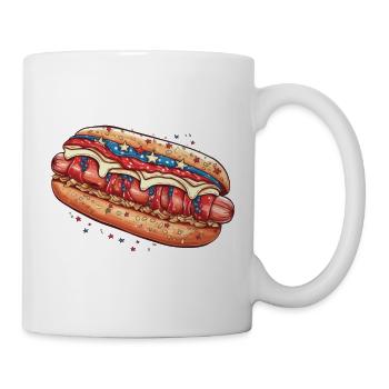Hot-dog tricolore créatif - Mug blanc - blanc - Droite