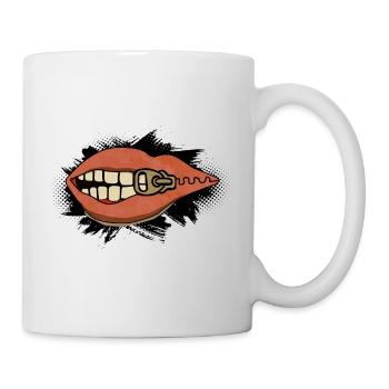 shut up - Tasse - Weiß - Rechts