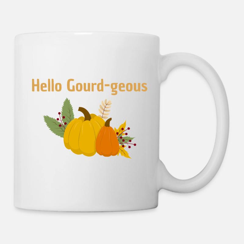 Hello Gourd-geous - Jeu de mots - Mug blanc - blanc