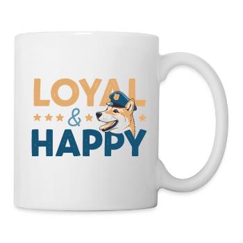 Loyale & Glückliche Grafik - Tasse - Weiß - Rechts