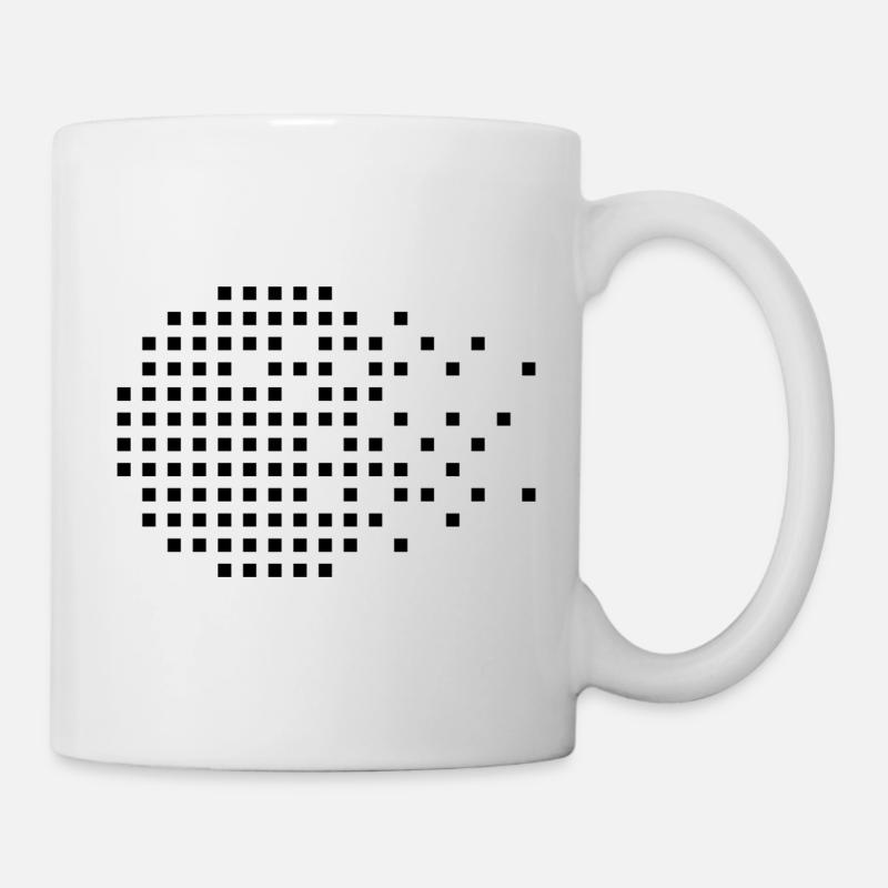 Geometric Circle out of dots - Mug - white