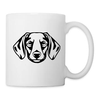 Dachshund Hunde T-shirt Geschenk - Tasse - Weiß - Rechts