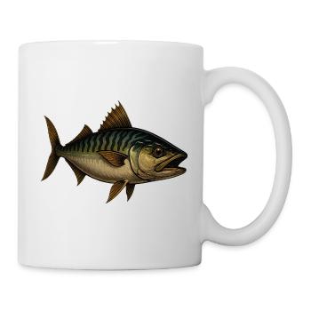 Vivid Mackerel Fish Illustration - Mug - white - Right