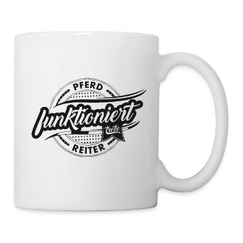 Pferd funktioniert trotz Reiter - Tasse - Weiß - Rechts