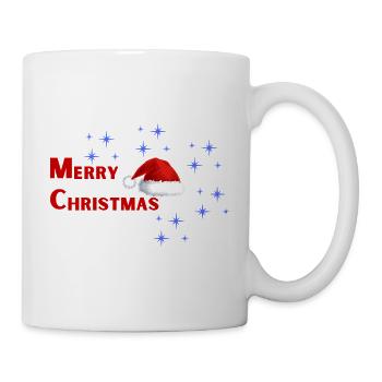 Joyeux Noël Chapeau de Père Noël - Mug blanc - blanc - Droite